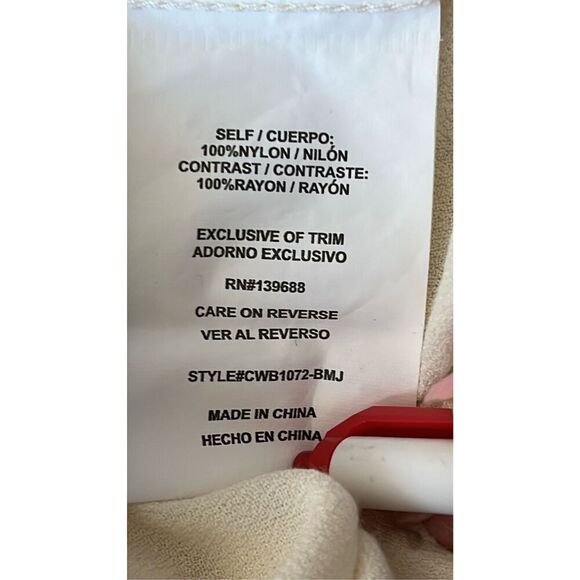 Coco & Jaimeson Women’s L Lace High Low Button Down Shirt Ivory Long Sleeve - Picture 9 of 11